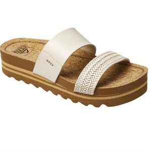 Reef Vista Hi Slide Sandals – Cream, Size 8 – New Without Tags